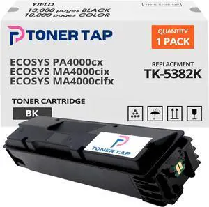 Ennovor Toner Tap TK-5382K Toner Cartridge Replacement Compatible for Kyocera ECOSYS PA4,000cx MA4,000cix Kyocera ECOSYS MA4,000cifx(Black) - High-Yield 5,000 Page Black Toner