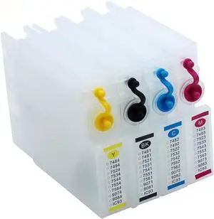 Ennovor 4Colors T9081-T9084 Refill Ink Cartridge with Chip for Epson Workforce Pro WF-6090 WF-6590 WF6090 WF6590 Printer