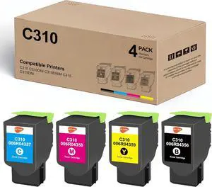 Ennovor C310 C315 High-Yield Compatible Toner Cartridge Replacement for Xerox C315 Toner to Use in Xerox C315DNI C310 C310DNI C310DNIM Printer (Cyan Magenta Yellow Black, 4 Pack),4000 Pages