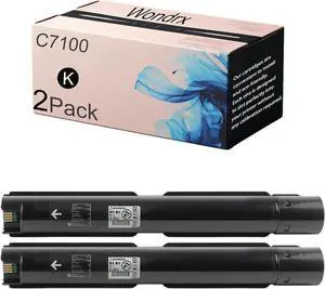 Ennovor C7100 Toner Cartridge for Xerox C7100, High Yield 32000 Pages, Reliable Performance Compatible for Xerox VersaLink C7120 C7125 C7130 Printer (Black 2Pack)