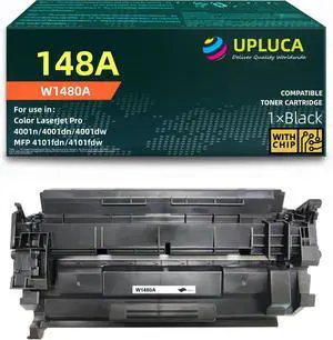 Ennovor 148A 1480A Toner Cartridge (with Chip) Black Compatible Replacement for HP 148A 148X W1480A W1480X for HP Laserjet Pro 4001dw 4001dn 4001n MFP 4101fdw 4101fdn Printer Toner (1 Pack-Black)