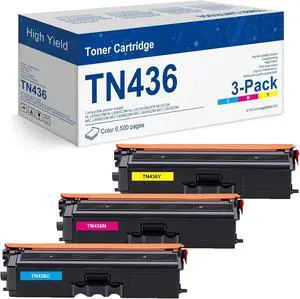 Ennovor TN436 High Yield Toner Replacement for Brother TN436 TN-436 TN 436 Toner for HL-L8260CDW HL-L8360CDW MFC-L8610CDW MFC-L8690CDW Printer(TN436C TN436M TN436, 3-Pack)