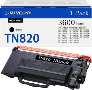 Ennovor TN-820 TN820 Toner Cartridge Replacement for Brother TN820 Black High Yield Toner HL-L6200DW MFC-L5850DW MFC-L5700DW HL-L5200DW MFC-L5900DW MFC-L6800DW MFC-l5800dw (1 Black)
