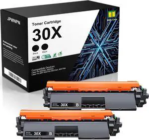 Ennovor 30X Black High Yield Toner Cartridge (2-Pack) with Chip -Replacement for HP 30X 30A CF230A CF230X Toner Cartridge Compatible with Laser Pro MFP M227series M203 Series Printer