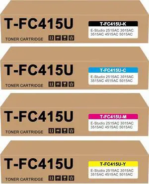 Ennovor TFC415U T-FC415U-K T-FC415U-C T-FC415U-M T-FC415U-Y Toner Cartridge Replacement for Toshiba T-FC415U Toner Cartridge for Toshiba 4515AC 2515AC 3015AC 3515AC 5015AC Printer ( 4 Pack)