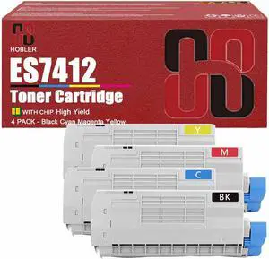 Ennovor ES7412 Toner Cartridges Compatible for OKI 46507608 46507607 46507606 46507605 Toner Cartridge Work for OKI ES7412dn Printer