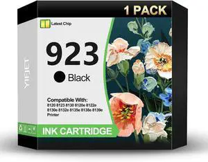 Ennovor 923 Ink Cartridges Black with Chip Replacement for OfficeJet 8120 8123 8130 OfficeJet Pro 8120e 8122e 8130e 8132e 8135e 8138e 8139e Printer 1 Pack