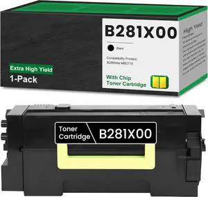 Ennovor B281X00 Black Toner 30,000 Pages Remanufactured B281X00 Extra High Yield Replacement for Lexmark B281X00 Toner for B2865dw MB2770 Printer Toner, 1-Pack