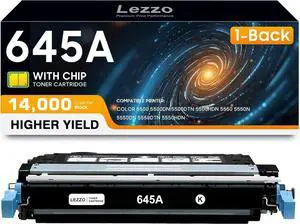 Ennovor 645A Toner Cartridge 1-Pack 645A C9730A Black Toner Replacement for HP 645A C9730A Toner for Color 5500 5500dn 5500dtn 5500hdn 5550 5550n 5550dn 5550dtn 5550hdn Printer