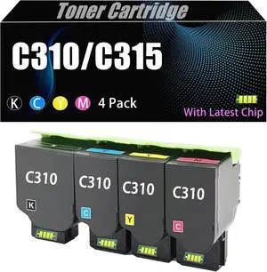 Ennovor C310 C315 Toner Cartridge 4 Color Use for 006R04356 006R04357 006R04358 006R04359 Toner Cartridge Works for Xer ox C310 C315 C310DNI C315DNI Printers for Small Business 4 Pack