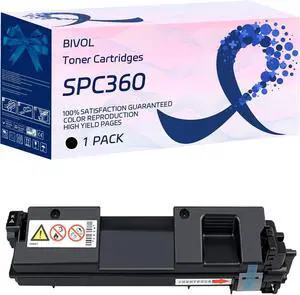 Ennovor BIVOL SPC360 Toner Cartridges Compatible for Ricoh SP C360DNW C360SFNw Printers, High Yield 11000 Pages (Black)