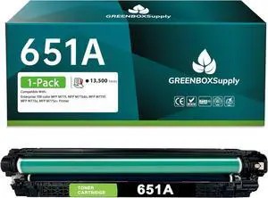 Ennovor Compatible 651A Black Toner Cartridge Replacement for HP 651A CE340A Toner for Enterprise 700 Color MFP M775 M775dn M775f M775z M775z+ Printer Ink (1-Pack, Black)