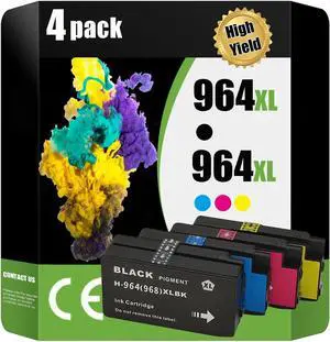 Ennovor 964 XL Ink Cartridges Combo Pack for hp 964XL Ink Cartridge for HP OfficeJet Pro 9010 9015 9019 9020 9025 Printers, 4-Pack