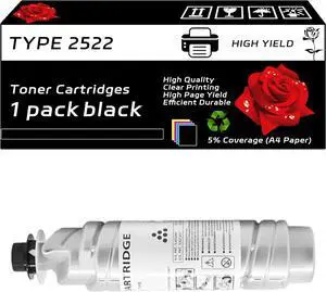 Ennovor TYPE 2522 Toner Cartridges Compatible with Savin 9025B 9025SP 9025SPF 9033B 9033SP 9228 9233 Printers, High Yield 12000 Pages, Vibrant Colors (Black)