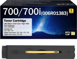Ennovor 700 700i Toner Cartridges Compatible for Xerox 006R01383 Black Toner Cartridge Work for Xerox 700 700i Digital Color Press C75 J75 Printers