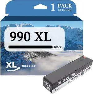 Ennovor 990XL Ink Cartridges Compatible for HP 990 Ink Cartridges Black Cyan Magenta Yellow for HP PageWide Pro 774dn 774dns 779dn 779dns 755dn Printers,Black