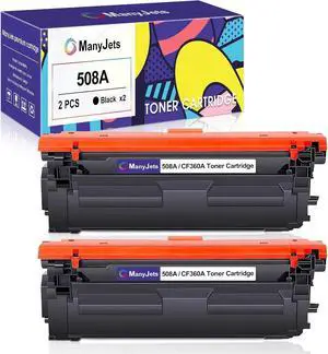 Ennovor 2-Pack 508A Black Toner Cartridge Replacement for HP 508A 508X Black High Yield Replacement for HP Color Enterprise M552dn M553dn M553n M553x M553dh MFP M577dn M577f M577c M577z Printer