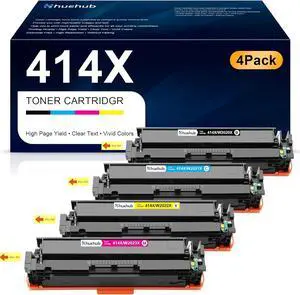 Ennovor 414X Toner Cartridges (with Chip) Replacement for HP 414X 414A W2020X W2021X W2022X W2023X Toner for Color Pro MFP M479fdw M479fdn M479dw M454dw M454dn M479 M454 M455dn M480f Printer, 4 Pack