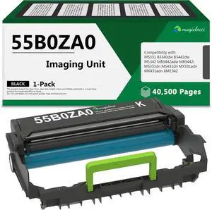 55B0ZA0 Black Imaging Unit Replacement for Lexmark 55B0ZA0 Imaging Unit Work with MS331 MS431dn B3340dw B3442dw M1342 Printer [40,500 Pages]