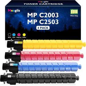 Ennovor MP C2003 C2503 Toner Cartridge High Yield Replacement for Ricoh C2003 C2503 841918 841921 841920 841919 for Lanier Savin MP C2503 C2003 C2004 C2504 Printer (4 Pack, Black Cyan Magenta Yellow)
