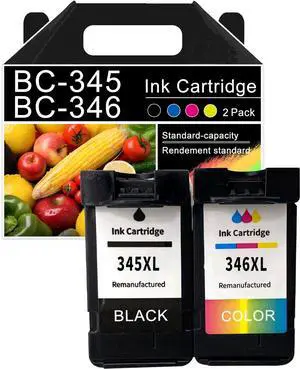 Ennovor Compatible for BC-345 BC-346 Ink Cartridges for Canon BC-345XL BC-346XL Ink Cartridge Replacement for Canon PIXUS TS3330 TS3130S TS203 TS3130 TR4530 Printers