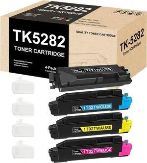 Ennovor TK5282 TK-5282 Toner Cartridge TK-5282K TK-5282C TK-5282M TK-5282Y Replacement for Kyocera TK-5282 1T02TW0US0 1T02TWCUS0 1T02TWBUS0 1T02TWAUS0 for ECOSYS M6235cidn M6635cidn P6235cdn Printer