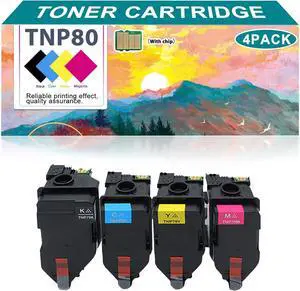 Ennovor TNP80 Toner Cartridge Compatible for Konica Minolta TNP80 Quality Toner for Konica Minolta Bizhub C3320i C3300i Printers, 1 Pack,Combination Package ×4