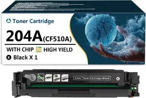 Ennovor 204A Toner Cartridge Replaces for HP Laserjet 204A CF510A Black Toner Cartridges Replacement Toner for HP Color Laserjet Pro MFP M180nw M180n M181fw M154a Printers, 1 Pack