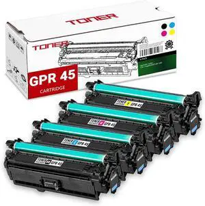 Ennovor 4 Pack GPR-45 BK/C/M/YToner Cartridge, Replacement for Canon GPR-45 Color imageRUNNER LBP-5480 Printer