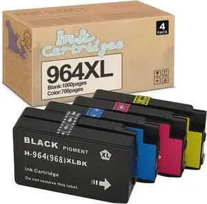 Ennovor Compatible 964 XL High Yield Black Ink Cartridges Replacement for HP 964 964XL,for OFFICEJET PRO 9020 9025 9010 9020 9015 9019 9025 Printer Combo Pack