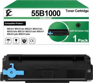 Ennovor 55B1000 Toner Cartridge for MS331 Black Toner Cartridge Works for MS331 MS331dn MS431 MS431dn MS431dw MX331 MX331adn MX431 MX431adn MX431adw Printers (3,000 Pages)