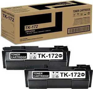 Ennovor pgisoxt 2 Pack TK-172 1T02LZ0US0 Black Toner Cartridge High Yield Compatible TK-172 TK172 Replacement for Kyocera ECOSYS P2135d P2135dn FS-1320D FS-1370DN Printer (up to 7,500 Pages)