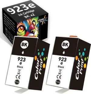 Ennovor Compatible 923e Black Ink Cartridge Replacement for Hp 923e Ink for Office-Jet Pro 8120 8120e 8122e 8123 8130 8130e 8135e 8138e 8139e Printer (2-Pack, Black, 4K0T7LN)