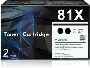Ennovor 81X Black Toner Cartridge 2-Pack High Yield with Chip, Compatible with HP Laser Enterprise M600 Series Printer | Enterprise Grade & Resettable Chip