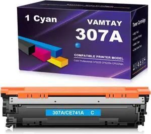 Ennovor Remanufactured 307A CE741A Toner Cartridge Replacement for HP 307A Cyan Toner CE741A Compatible with Color Professional CP5225 CP5225n CP5225dn Printers (Cyan, 1 Pack)