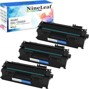Ennovor NineLeaf High Yield Compatible Toner Cartridge Replacement for HP 05A CE505A to use in P2035 P2035n P2055 P2055d P2055dn P2055x Printer (3 Pack Black)