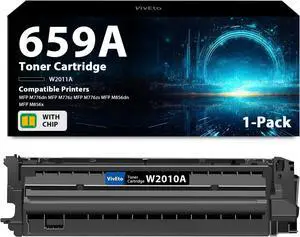 Ennovor 659A Toner Cartridge with Chip Replacement for HP 659A W2010A Toner Cartridge for Color Laser Enterprise MFP M776 M856x M856dn M776z M776dn Printer, 1 Pack 659A Toner Black