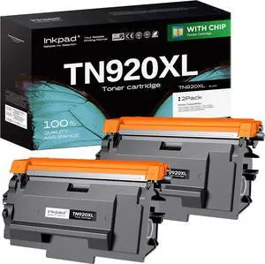 Ennovor TN920XL TN920 Toner Cartridge HL-L6210DW Compatible for Brother TN-920XL TN-920 High Yield to Use with HL-L6210DW HL-L5210DW HL-L6210DWT HL-L5210DN HL-L5210DWT Printer (2 Black, with Chip )