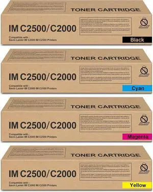 Ennovor IM C2500 IM C2000 Remanufactured Toner Cartridge Replacement for Ricoh 842307 842308 842309 842310 for IMC2000 IMC2500 Printer (4 Pack KCMY)