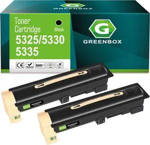 Ennovor GREENBOX Compatible 006R01159 High-Yield Toner Cartridge Replacement for Xerox 5325 5330 5335 006R01159 for WorkCentre 5325 5330 5335 Printer (2 Black )
