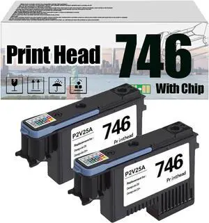 Ennovor 746 P2V25A Print Head, Compatible for HP DesignJet Z6 & Z9+ Large Format Printers  High Print Volume with Chip 2 pcs