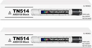 Ennovor TN514 TN-514K Toner Cartridge Replacement for Konica TN514 TN-514 A9E8130 for Minolta TN514 Bizhub C458 C558 C658 Printer (Black, 2-Pack)