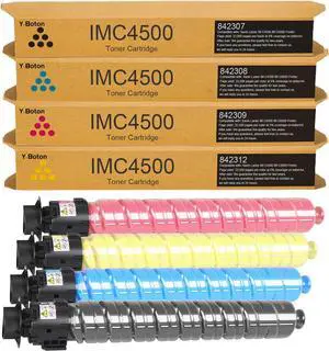 Ennovor IM C4500 IM C6000 IMC4500 IMC6000 Toner Cartridge 842279 842280 842281 842282 Replacement for IM C4500 IM C5500 IM C6000 Printer (4-Pack,Black Cyan Magenta Yellow)