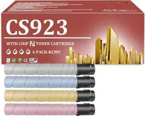 Ennovor CS923 Toner Cartridges 4 Pack High Yield Replacement Cartridge for Lexmark CS923 76C0HK0 76C0HC0 76C0HM0 76C0HY0 Toner Cartridge for Lexmark CS923 CX921 CX922 CX923 CX924 Printers