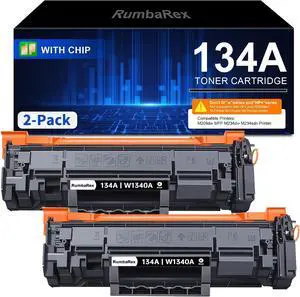Ennovor 134A Black Toner Cartridge 2-Pack [with Chip] 134A W1340A 134X W1340X Toner Cartridge Replacement for HP 134A Toner Cartridge Works with Laser M209dw MFP M234dw M234sdw M234sdn Printer Ink