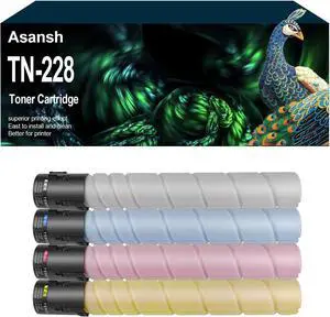 Ennovor Remanufactured TN-228 TN229 TN228 TN229 Toner Cartridge Works for Konica Minolta Bizhub C226i C286i C7222i C7228i Printers (4-Pack)