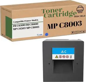 Ennovor Compatible High Yield 842196 842197 842198 842199 Toner Cartridge Replacement for Ricoh MPC8003 for Lanier/Savin IM C6500 IM C8000 MP C6503 MP C8003 Printer (1-Pack Cyan)