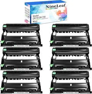 Ennovor NineLeaf 6 Pack Compatible Drum Unit Replacement for Brother DR730 DR-730 to use in DCP-L2550DW HL-L2350DW HL-L2370DW HL-L2390DW HL-L2395DW MFC-L2710DW MFC-L2750DW Printer (Without Toner)