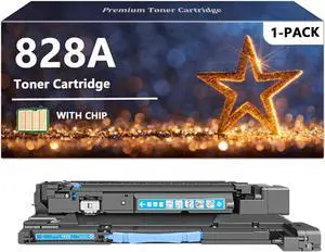 Ennovor 828A Cyan Toner Cartridges Compatible for HP 828A CF359A Toner Cartridge, Quality Toner for HP Color Laserjet Enterprise M855 Series, 1 Pack Cyan