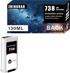Ennovor 738 Ink Cartridge for 738 Photo Matte Black Ink Cartridge Works for DesignJet T850 & T950 Wide Format Printer plotters (130ml)